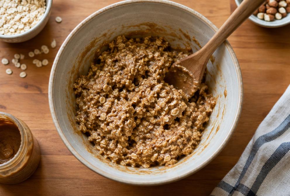 Combined mixture in the same bowl